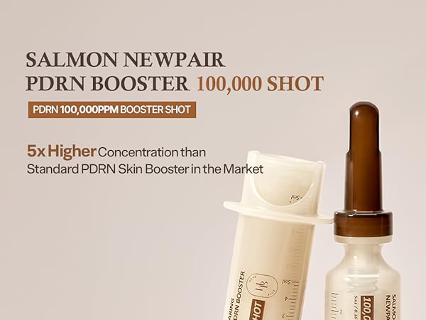 HEVEBLUE Salmon Caring Centella New Pair PDRN Booster 100,000 Shot Essence