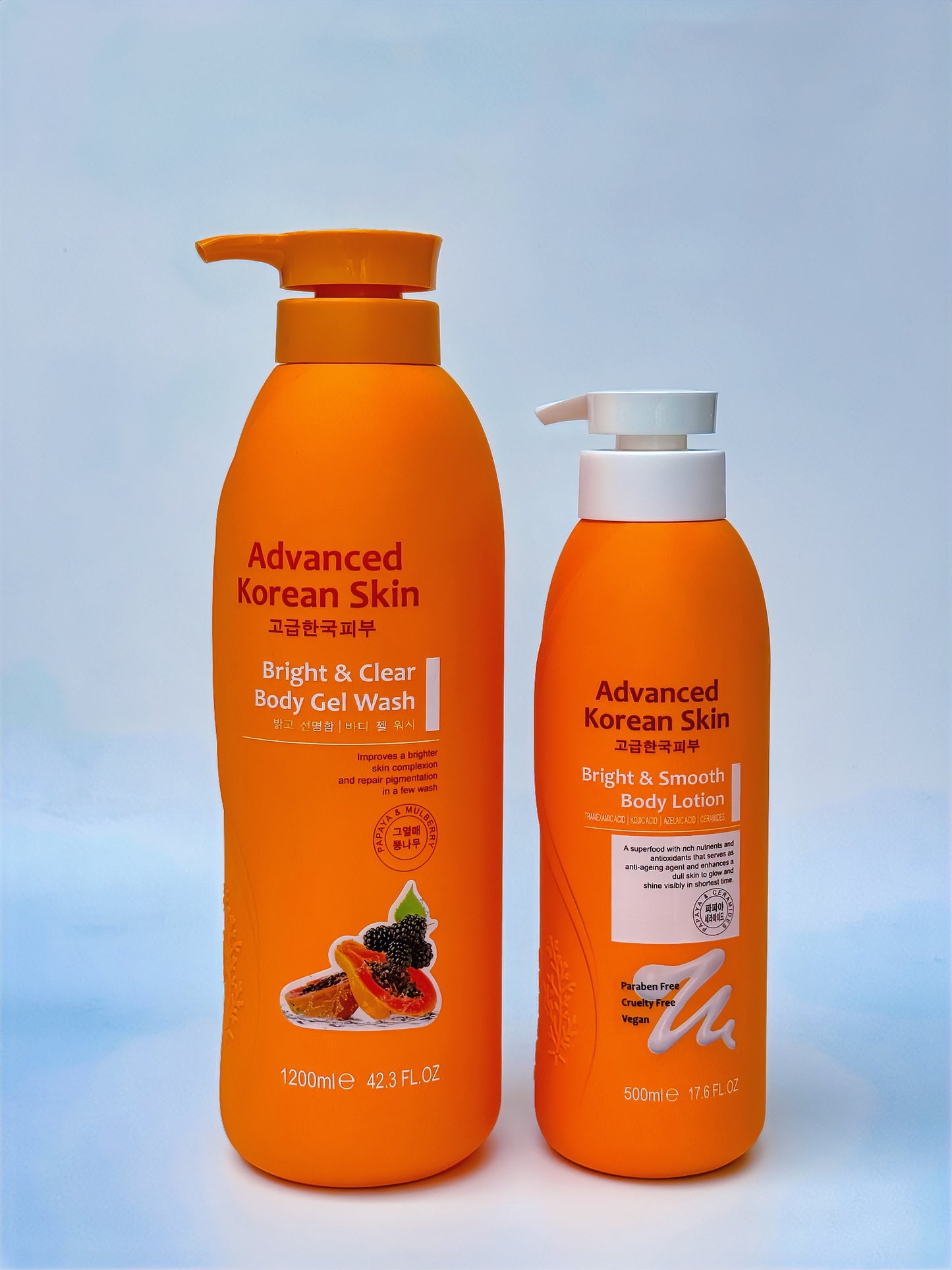 Advanced Korean Skin Bright & Clear Body Gel Wash (papaya)