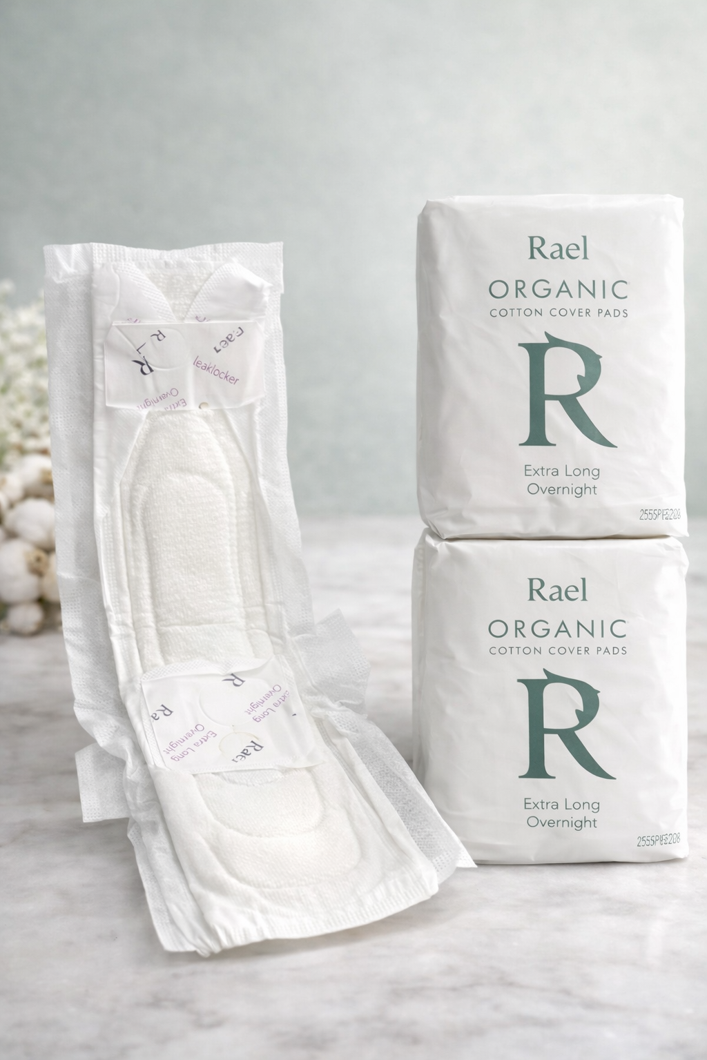 Rael Pads for Women, Organic Cotton Cover - Period Pads with Wings