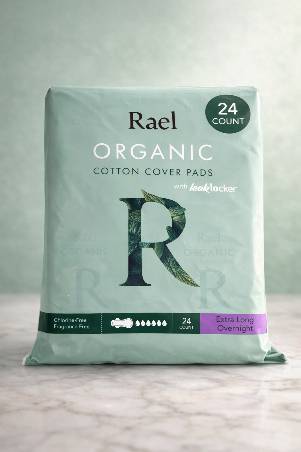 Rael Pads for Women, Organic Cotton Cover - Period Pads with Wings
