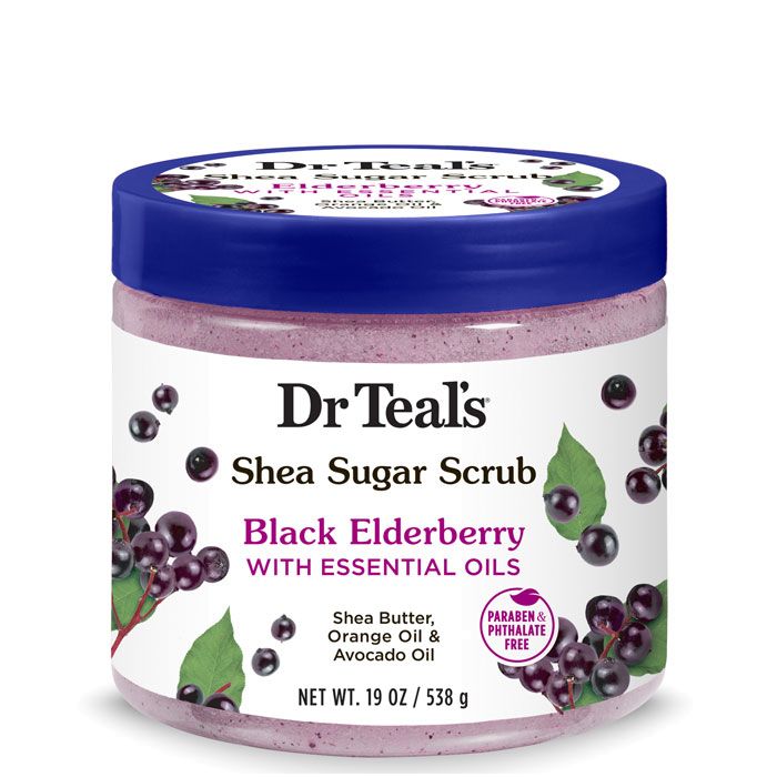 Dr Teal's Shea Sugar Body Scrub with Black Elderberry