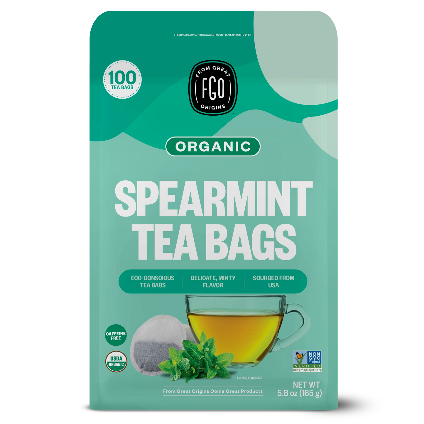 Spearmint Tea Bags – FGO - From Great Origins 165g