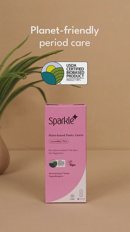 sparkle plant based panty liners